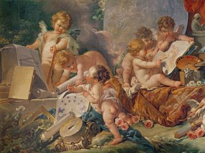 La Rencontre des Arts ou Les Génies des Arts (détail), 1761